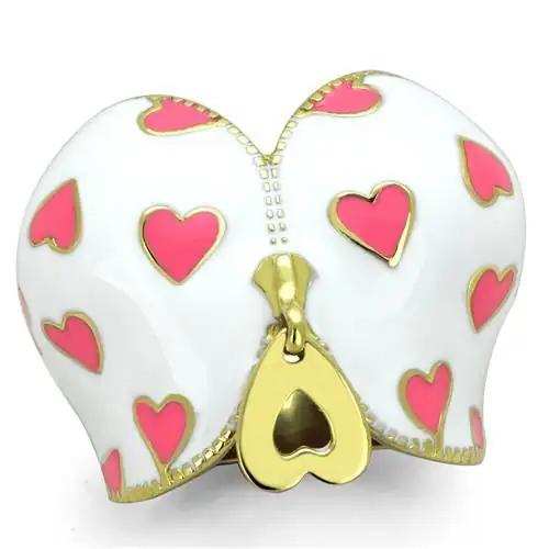 TK1622 - IP Gold(Ion Plating) Stainless Steel Ring with Epoxy in Multi Color - Alamode - Flyclothing LLC