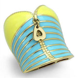 TK1623 - IP Gold(Ion Plating) Stainless Steel Ring with Epoxy in Multi Color - Alamode - Flyclothing LLC