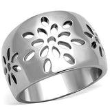 TK1684 - High polished (no plating) Stainless Steel Ring with No Stone - Alamode - Flyclothing LLC