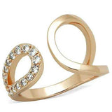TK1694 - IP Rose Gold(Ion Plating) Stainless Steel Ring with AAA Grade CZ in Clear - Alamode - Flyclothing LLC