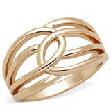 TK1696 - IP Rose Gold(Ion Plating) Stainless Steel Ring with No Stone - Alamode - Flyclothing LLC