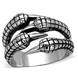 TK1881 - High polished (no plating) Stainless Steel Ring with No Stone - Alamode - Flyclothing LLC