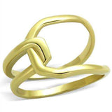 TK1883 - IP Gold(Ion Plating) Stainless Steel Ring with No Stone - Alamode - Flyclothing LLC