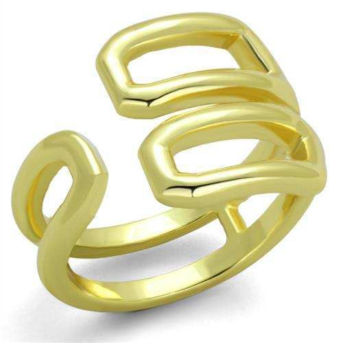 TK1884 - IP Gold(Ion Plating) Stainless Steel Ring with No Stone - Alamode - Flyclothing LLC