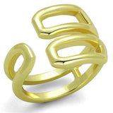 TK1884 - IP Gold(Ion Plating) Stainless Steel Ring with No Stone - Alamode - Flyclothing LLC