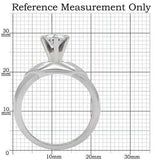 TK191 - High polished (no plating) Stainless Steel Ring with AAA Grade CZ in Clear - Alamode - Flyclothing LLC