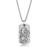 TK1980 - High polished (no plating) Stainless Steel Necklace with No Stone - Alamode - Flyclothing LLC