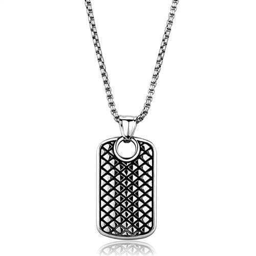 TK1983 - High polished (no plating) Stainless Steel Necklace with No Stone - Alamode - Flyclothing LLC