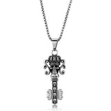 TK1984 - High polished (no plating) Stainless Steel Necklace with No Stone - Alamode - Flyclothing LLC