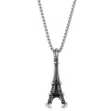 TK1990 - High polished (no plating) Stainless Steel Necklace with No Stone - Alamode - Flyclothing LLC