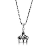 TK1991 - High polished (no plating) Stainless Steel Necklace with No Stone - Alamode - Flyclothing LLC