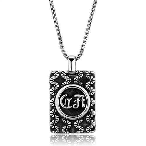 TK1992 - High polished (no plating) Stainless Steel Necklace with No Stone - Alamode - Flyclothing LLC