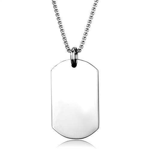 TK1995 - High polished (no plating) Stainless Steel Necklace with No Stone - Alamode - Flyclothing LLC