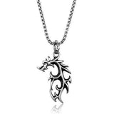 TK2000 - High polished (no plating) Stainless Steel Necklace with No Stone - Alamode - Flyclothing LLC