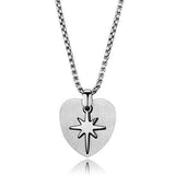 TK2011 - High polished (no plating) Stainless Steel Necklace with No Stone - Alamode - Flyclothing LLC