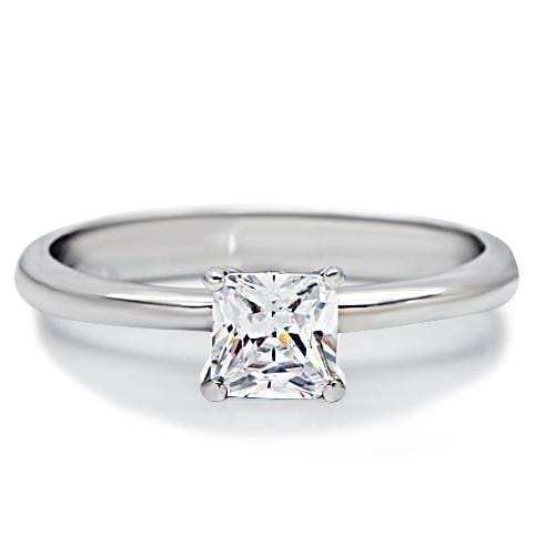TK202 - High polished (no plating) Stainless Steel Ring with AAA Grade CZ in Clear - Alamode - Flyclothing LLC