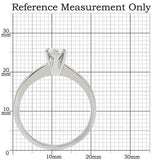 TK203 - High polished (no plating) Stainless Steel Ring with AAA Grade CZ in Clear - Alamode - Flyclothing LLC