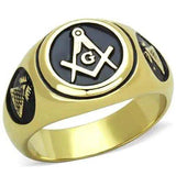 TK2050 - IP Gold(Ion Plating) Stainless Steel Ring with No Stone - Alamode - Flyclothing LLC