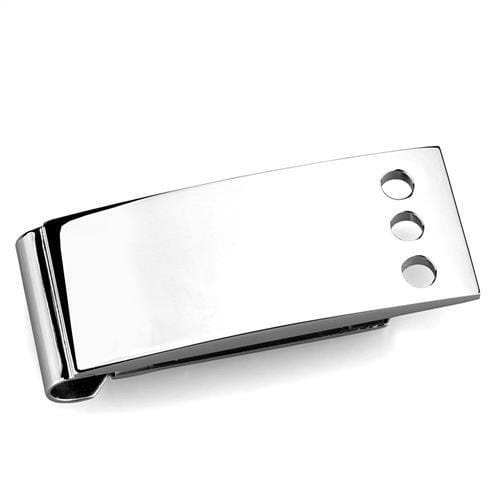 TK2072 - High polished (no plating) Stainless Steel Money clip with No Stone - Alamode - Flyclothing LLC