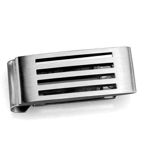 TK2074 - High polished (no plating) Stainless Steel Money clip with No Stone - Alamode - Flyclothing LLC
