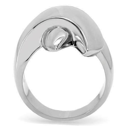 TK207 - High polished (no plating) Stainless Steel Ring with No Stone - Alamode - Flyclothing LLC