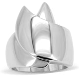 TK207 - High polished (no plating) Stainless Steel Ring with No Stone - Alamode - Flyclothing LLC