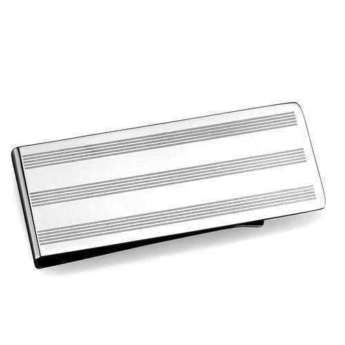 TK2081 - High polished (no plating) Stainless Steel Money clip with No Stone - Alamode - Flyclothing LLC