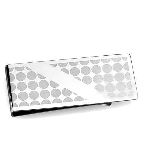 TK2082 - High polished (no plating) Stainless Steel Money clip with No Stone - Alamode - Flyclothing LLC