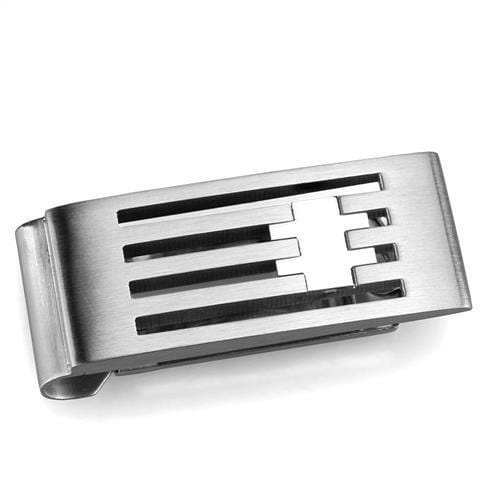 TK2083 - High polished (no plating) Stainless Steel Money clip with No Stone - Alamode - Flyclothing LLC