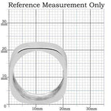 TK208 - High polished (no plating) Stainless Steel Ring with No Stone - Alamode - Flyclothing LLC