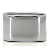 TK208 - High polished (no plating) Stainless Steel Ring with No Stone - Alamode - Flyclothing LLC