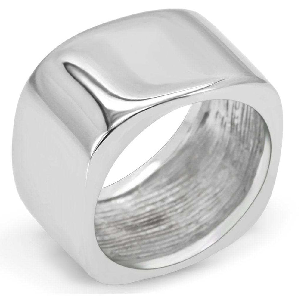 TK208 - High polished (no plating) Stainless Steel Ring with No Stone - Alamode - Flyclothing LLC