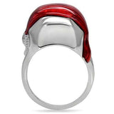 TK210 - High polished (no plating) Stainless Steel Ring with No Stone - Alamode - Flyclothing LLC