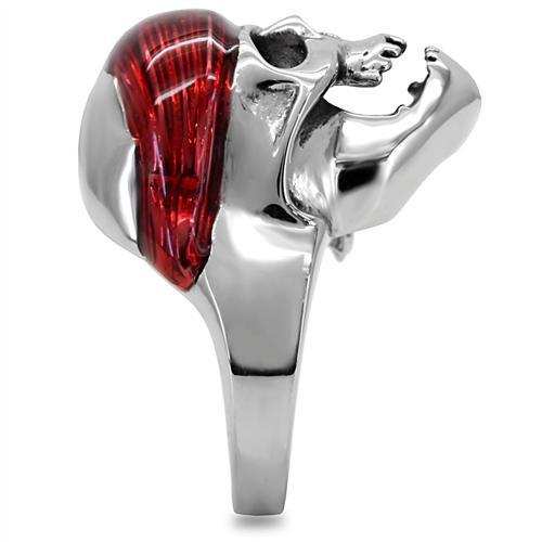 TK210 - High polished (no plating) Stainless Steel Ring with No Stone - Alamode - Flyclothing LLC