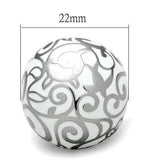 TK215 - High polished (no plating) Stainless Steel Ring with No Stone - Alamode - Flyclothing LLC