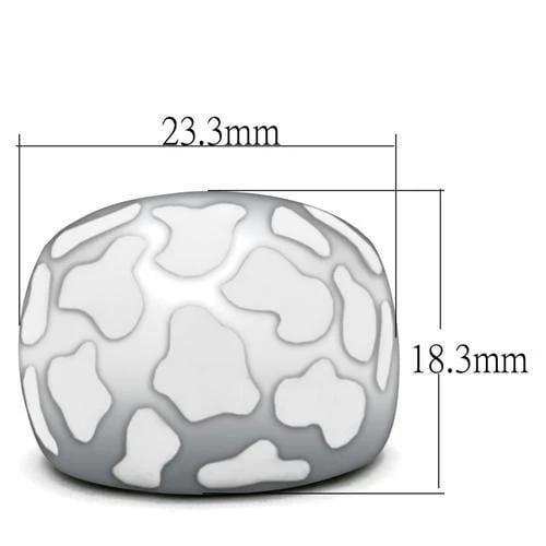 TK217 - High polished (no plating) Stainless Steel Ring with No Stone - Alamode - Flyclothing LLC