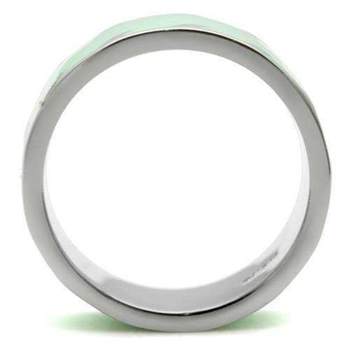 TK222 - High polished (no plating) Stainless Steel Ring with No Stone - Alamode - Flyclothing LLC