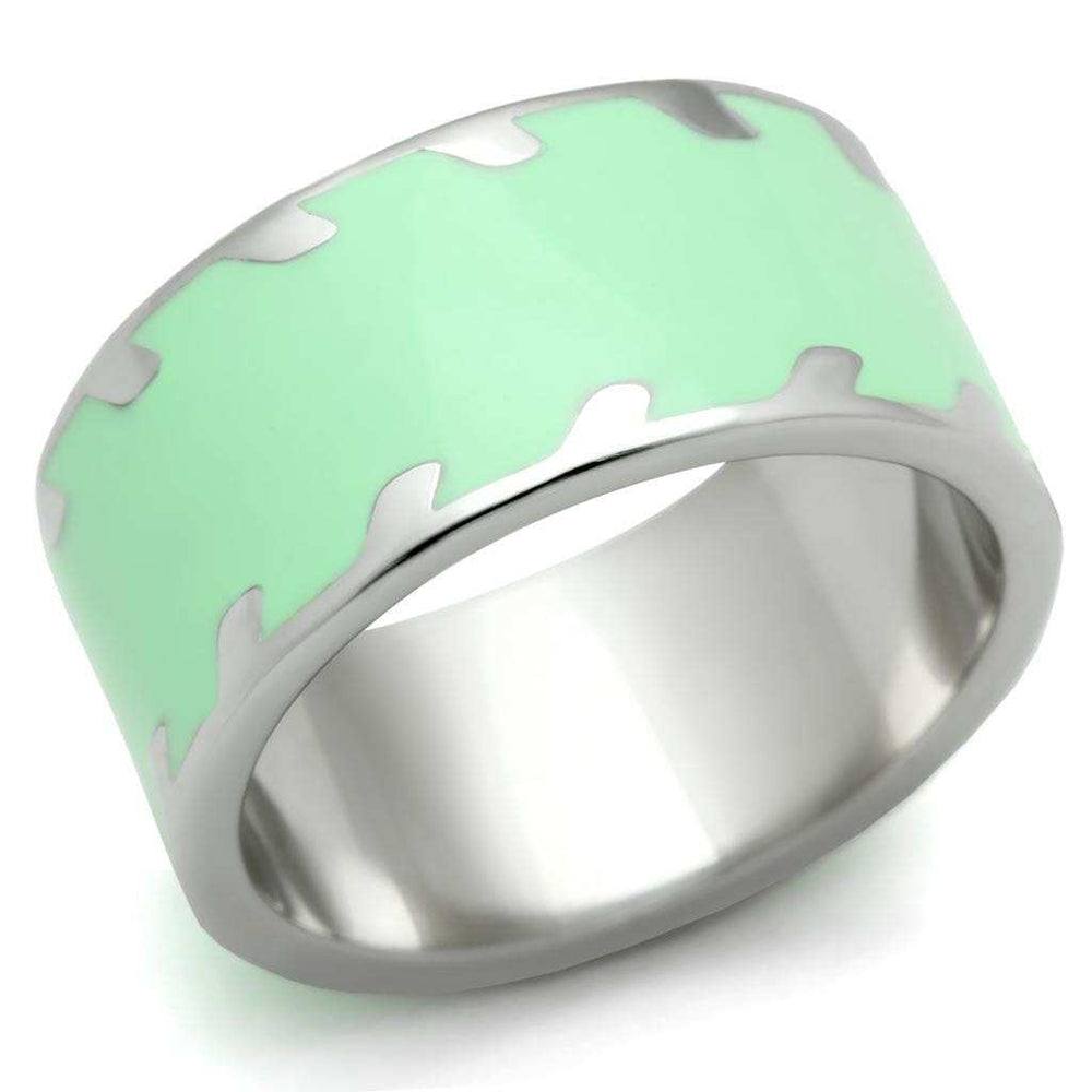 TK222 - High polished (no plating) Stainless Steel Ring with No Stone - Alamode - Flyclothing LLC