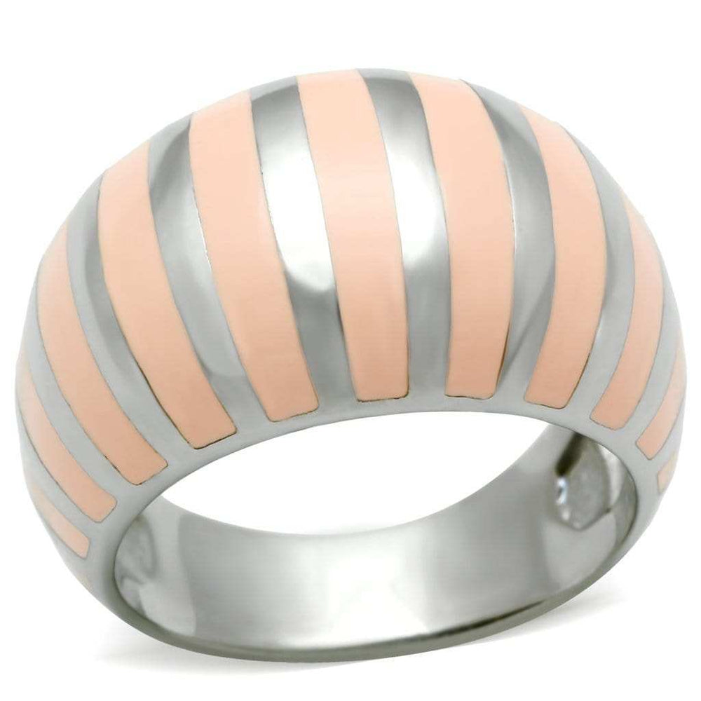 TK223 - High polished (no plating) Stainless Steel Ring with No Stone - Alamode - Flyclothing LLC