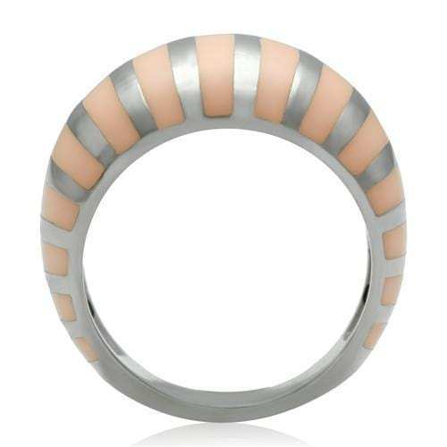 TK223 - High polished (no plating) Stainless Steel Ring with No Stone - Alamode - Flyclothing LLC