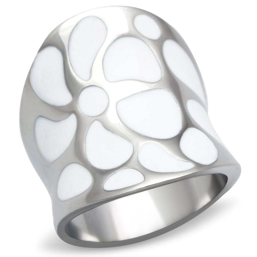TK224 - High polished (no plating) Stainless Steel Ring with No Stone - Alamode - Flyclothing LLC