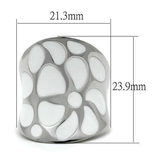 TK224 - High polished (no plating) Stainless Steel Ring with No Stone - Alamode - Flyclothing LLC