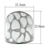 TK224 - High polished (no plating) Stainless Steel Ring with No Stone - Alamode - Flyclothing LLC