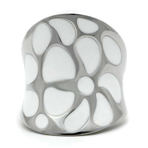 TK224 - High polished (no plating) Stainless Steel Ring with No Stone - Alamode - Flyclothing LLC