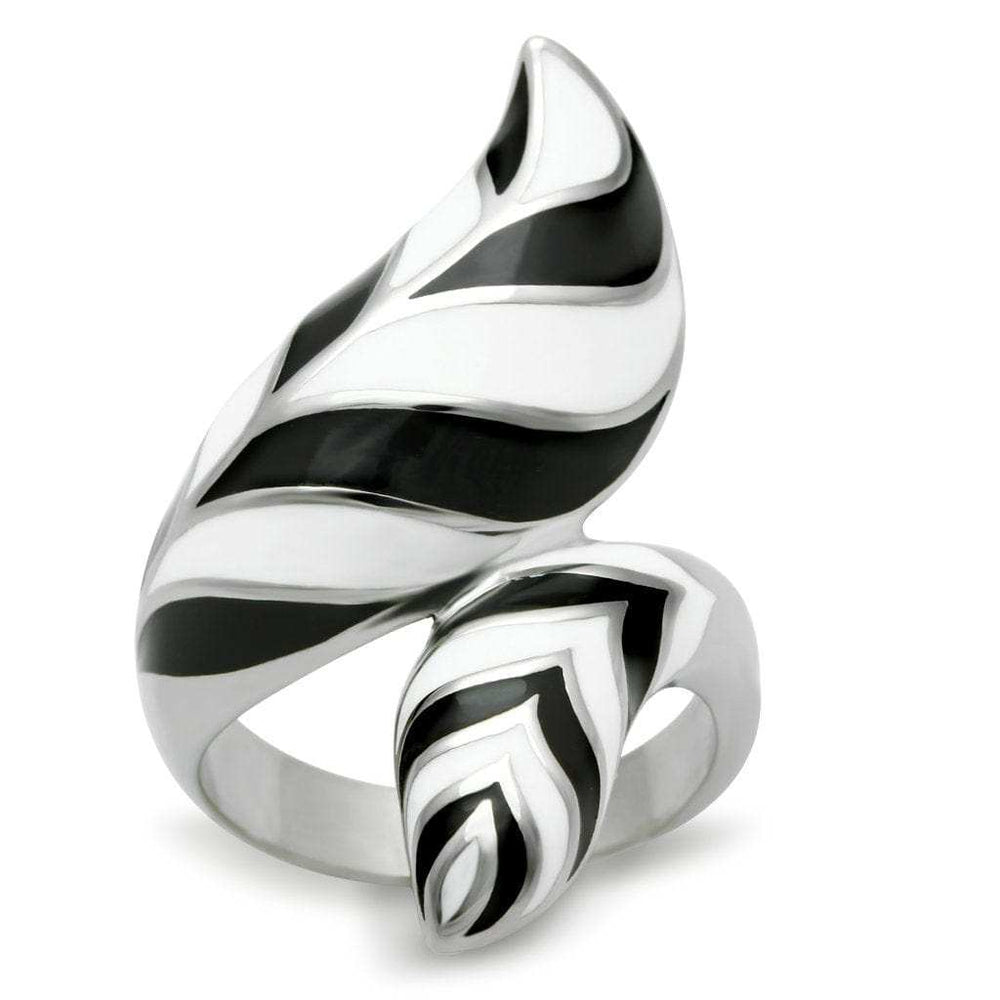 TK227 - High polished (no plating) Stainless Steel Ring with No Stone - Alamode - Flyclothing LLC