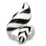 TK227 - High polished (no plating) Stainless Steel Ring with No Stone - Alamode - Flyclothing LLC