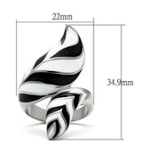 TK227 - High polished (no plating) Stainless Steel Ring with No Stone - Alamode - Flyclothing LLC