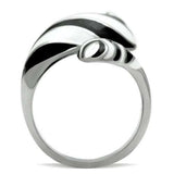TK227 - High polished (no plating) Stainless Steel Ring with No Stone - Alamode - Flyclothing LLC