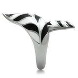 TK227 - High polished (no plating) Stainless Steel Ring with No Stone - Alamode - Flyclothing LLC