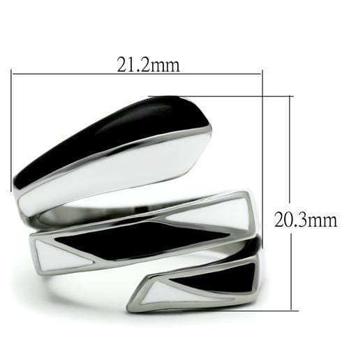 TK228 - High polished (no plating) Stainless Steel Ring with No Stone - Alamode - Flyclothing LLC